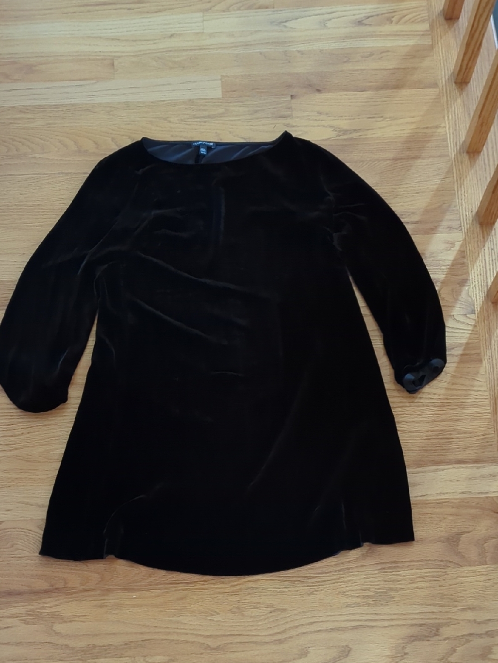 Eileen Fisher Black Velvet Women's Dress